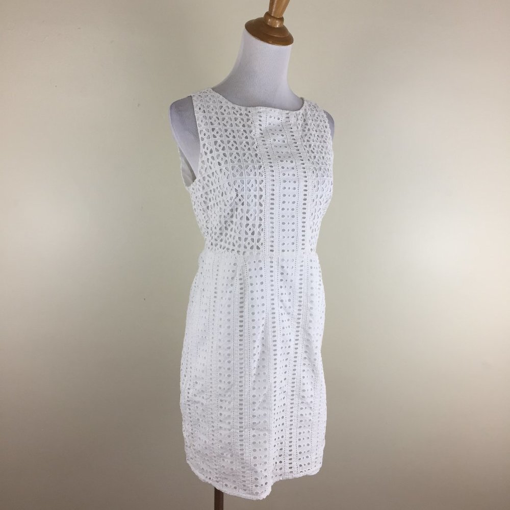 MADEWELL Eyelet Perforated Lined Sleeveless Dress
